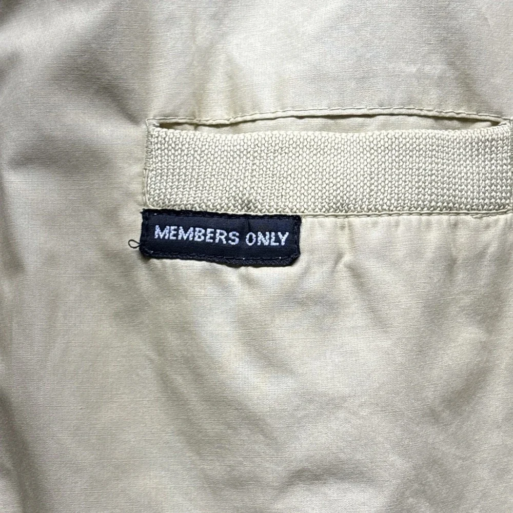 Vintage Members Only Jacket Adult 46L Yellow Full Zip Racer Bomber 80s Mens Read